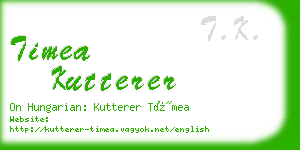 timea kutterer business card